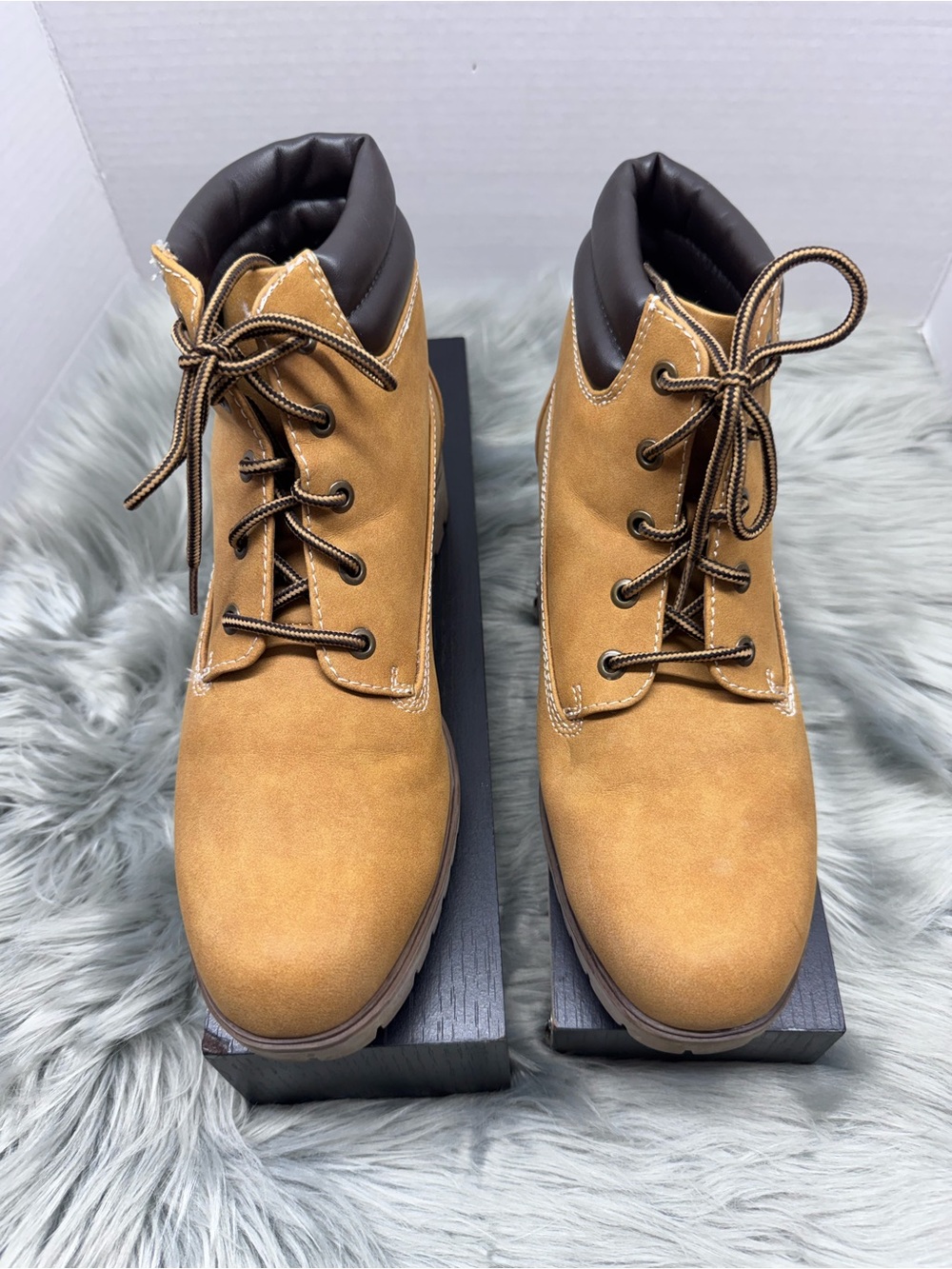 Women's Limelight Brett Camel Faux Leather Lace Up Ankle Boot Shoes Size 10M